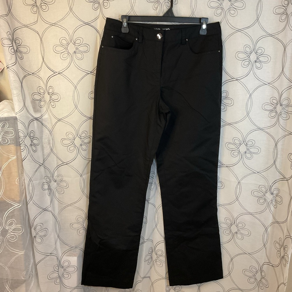 Women's Rafaella black straight leg Pants size 10‎